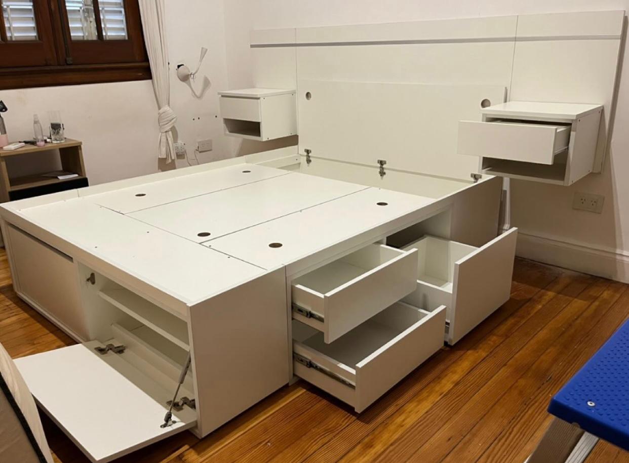 Cama Blanca Multicompartimento